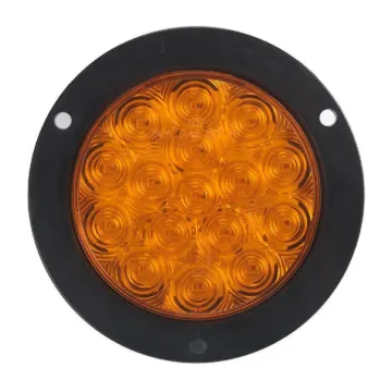 4â€ Round Amber, 16 SQ LED, 12 Volts, w / Mounting Bracket
