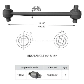 TORQUE ROD TMR510, E-5282, 345-200, 493920C2