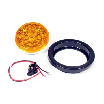 AMBER 4" DIA. 17 LED CHROMED REFLECTOR SEALED KIT