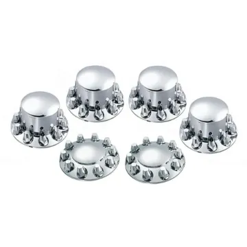 6 pcs AXLE COVER KIT SCREW-IN CHROME