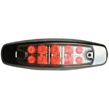 RED CLEAR OVAL MARKER LIGHT 10 LED