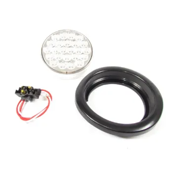 BACK UP CLEAR, 4" DIA. 24 LED SEALED 12 V. KIT