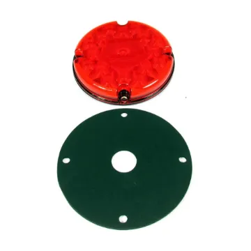 RED, 7IN DIA. 17 LED BUS LIGHT 12 VOLT