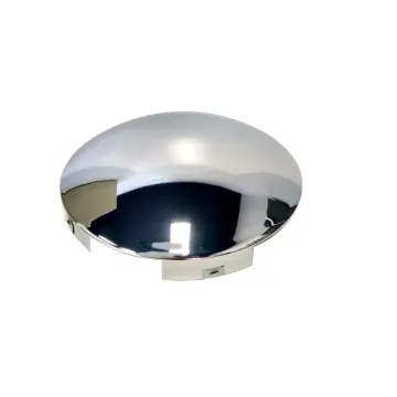 CHROME FRONT HUB CAP 6 MULTI-NOTCH CUT OUT 8-23/32