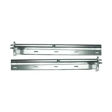 MUD FLAP HANGER STRAIGHT 1-1/8" SPACING BETWEEN BOLT. CHROME SOLD BY PAIR